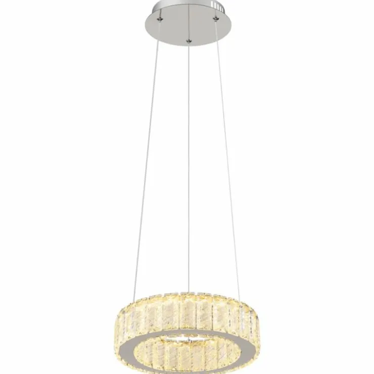 Luminaires Globo Lighting Éclairage Led|Suspension Globo MUCKY LED Chrome, 1 lumière, Télécommandes