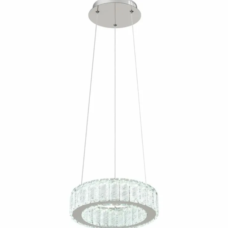 Luminaires Globo Lighting Éclairage Led|Suspension Globo MUCKY LED Chrome, 1 lumière, Télécommandes