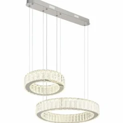 Luminaires Globo Lighting Suspensions|Suspension Globo MUCKY LED Chrome, 1 lumière, Télécommandes