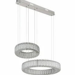 Luminaires Globo Lighting Suspensions|Suspension Globo MUCKY LED Chrome, 1 lumière, Télécommandes