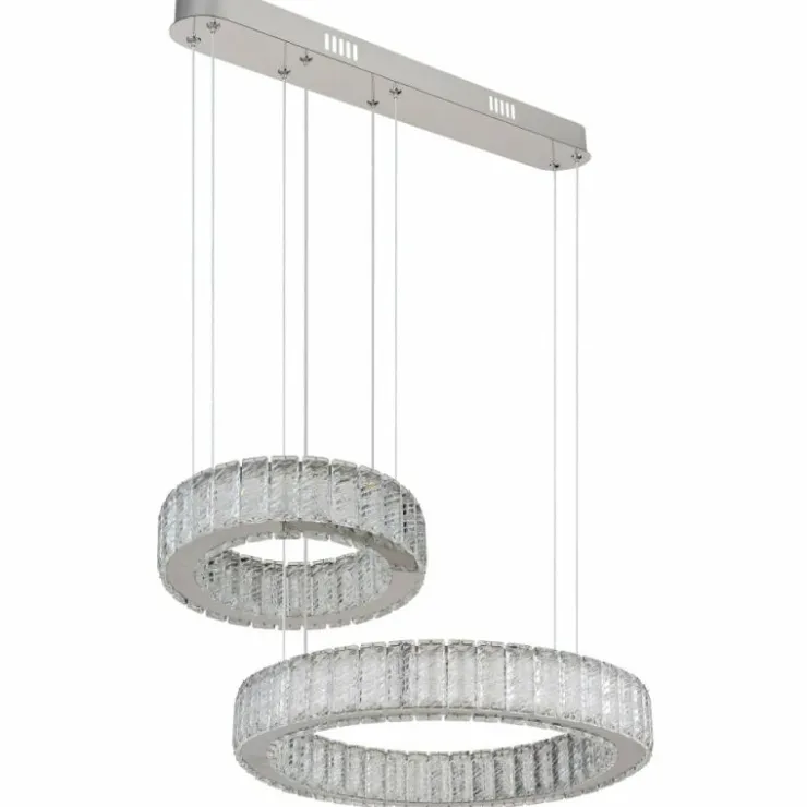Luminaires Globo Lighting Suspensions|Suspension Globo MUCKY LED Chrome, 1 lumière, Télécommandes