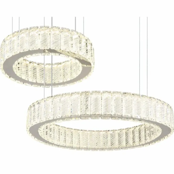 Luminaires Globo Lighting Suspensions|Suspension Globo MUCKY LED Chrome, 1 lumière, Télécommandes