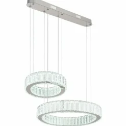 Luminaires Globo Lighting Suspensions|Suspension Globo MUCKY LED Chrome, 1 lumière, Télécommandes