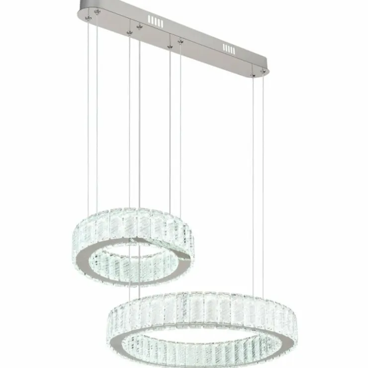 Luminaires Globo Lighting Suspensions|Suspension Globo MUCKY LED Chrome, 1 lumière, Télécommandes