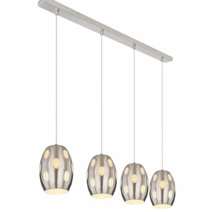 Luminaires Globo Lighting Suspensions|Suspension Globo NARRI Nickel mat, 4 lumières