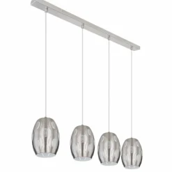 Luminaires Globo Lighting Suspensions|Suspension Globo NARRI Nickel mat, 4 lumières