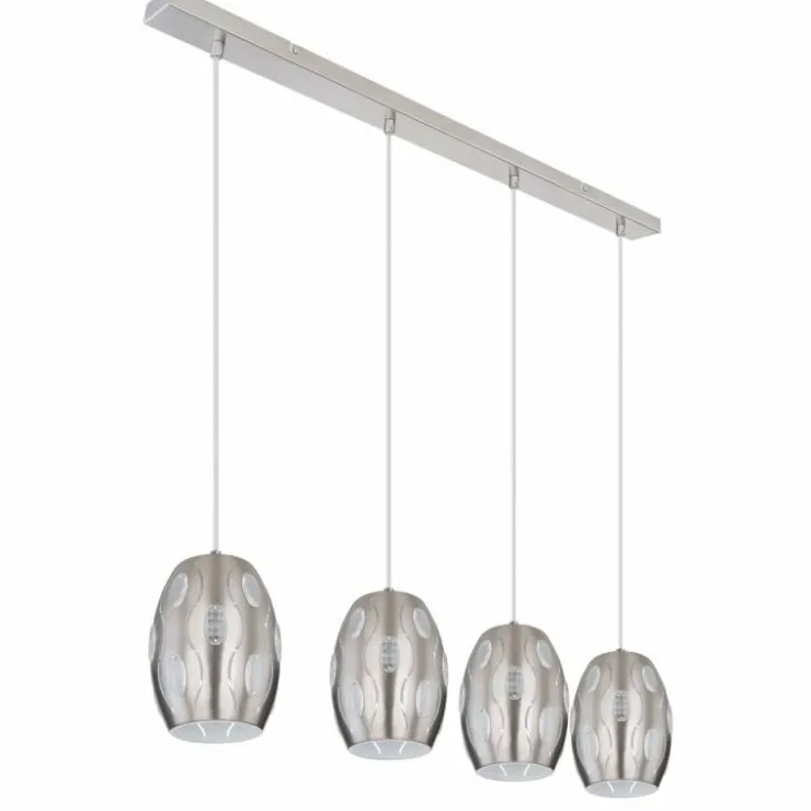 Luminaires Globo Lighting Suspensions|Suspension Globo NARRI Nickel mat, 4 lumières