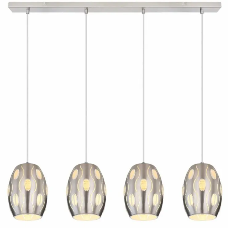 Luminaires Globo Lighting Suspensions|Suspension Globo NARRI Nickel mat, 4 lumières