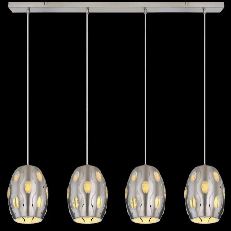 Luminaires Globo Lighting Suspensions|Suspension Globo NARRI Nickel mat, 4 lumières