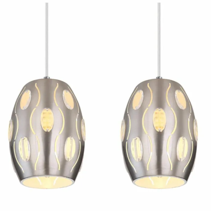 Luminaires Globo Lighting Suspensions|Suspension Globo NARRI Nickel mat, 4 lumières
