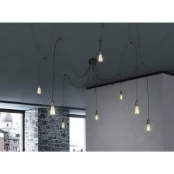 Luminaires Globo Lighting Suspensions|Suspension Globo Noir, 8 lumières