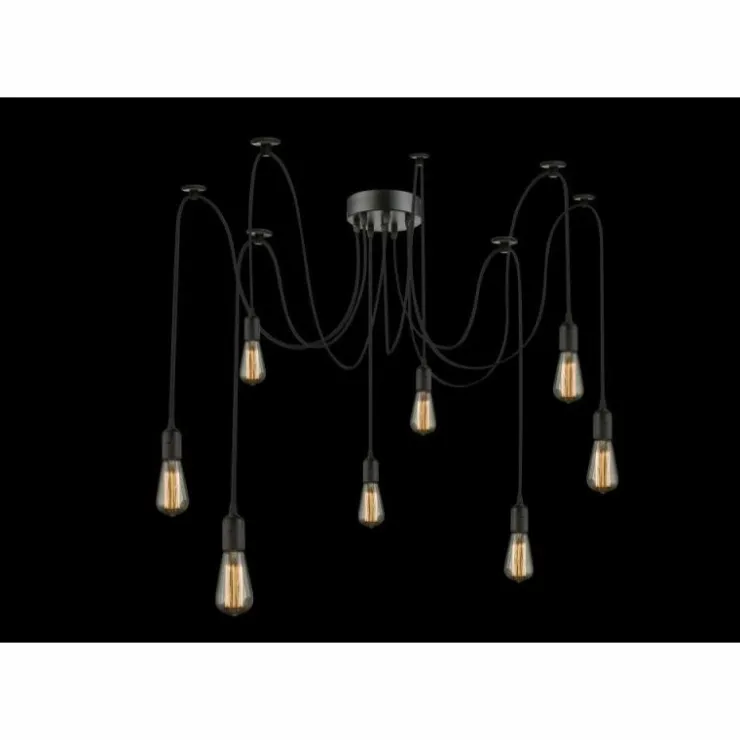 Luminaires Globo Lighting Suspensions|Suspension Globo Noir, 8 lumières
