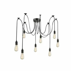 Luminaires Globo Lighting Suspensions|Suspension Globo Noir, 8 lumières