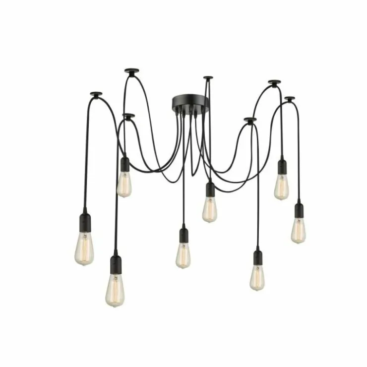 Luminaires Globo Lighting Suspensions|Suspension Globo Noir, 8 lumières