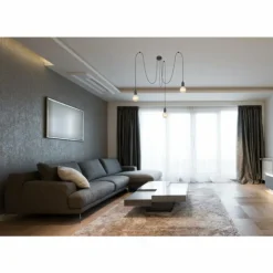 Luminaires Globo Lighting Suspensions|Suspension Globo OTTILIE Brun foncé, Nickel mat, 3 lumières