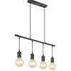 Luminaires Globo Lighting Suspensions|Suspension Globo OTTILIE Brun foncé, Nickel mat, 4 lumières