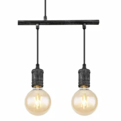 Luminaires Globo Lighting Suspensions|Suspension Globo OTTILIE Brun foncé, Nickel mat, 4 lumières