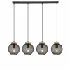 Luminaires Globo Lighting Suspensions|Suspension Globo PABLO Noir, 4 lumières