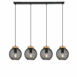 Luminaires Globo Lighting Suspensions|Suspension Globo PABLO Noir, 4 lumières
