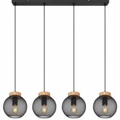 Luminaires Globo Lighting Suspensions|Suspension Globo PABLO Noir, 4 lumières