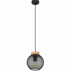 Luminaires Globo Lighting Suspensions|Suspension Globo PABLO Noir, 1 lumière