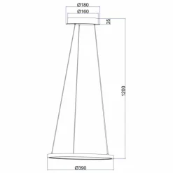 Luminaires Globo Lighting Éclairage Led|Suspension Globo RALPH LED Nickel mat, 1 lumière