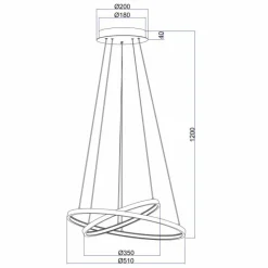Luminaires Globo Lighting Éclairage Led|Suspension Globo RALPH LED Nickel mat, 1 lumière