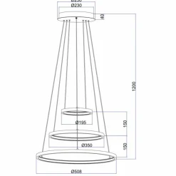 Luminaires Globo Lighting Suspensions|Suspension Globo RALPH LED Nickel mat, 1 lumière