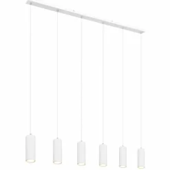 Luminaires Globo Lighting Suspensions|Suspension Globo ROBBY Blanc, 6 lumières