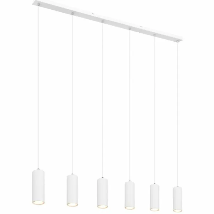 Luminaires Globo Lighting Suspensions|Suspension Globo ROBBY Blanc, 6 lumières