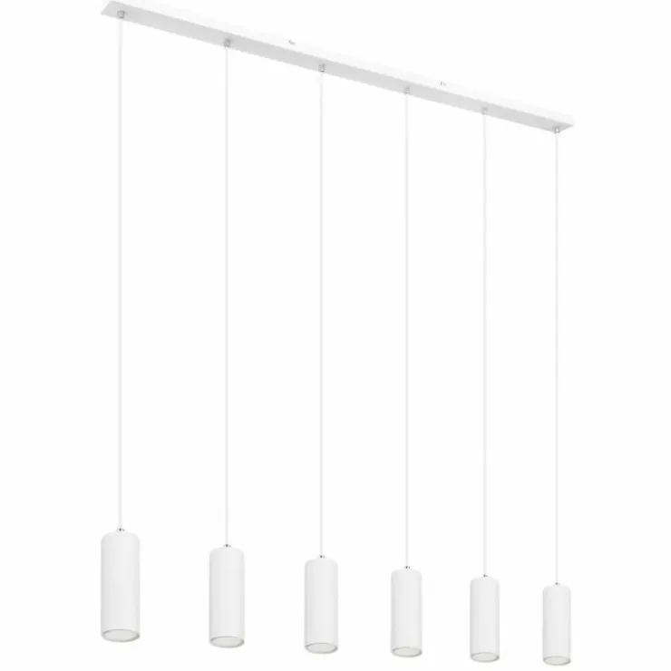 Luminaires Globo Lighting Suspensions|Suspension Globo ROBBY Blanc, 6 lumières