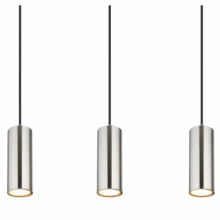 Luminaires Globo Lighting Suspensions|Suspension Globo ROBBY Nickel mat, 6 lumières