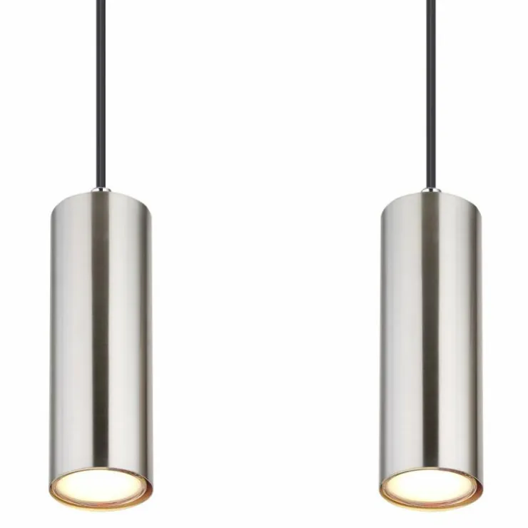 Luminaires Globo Lighting Suspensions|Suspension Globo ROBBY Nickel mat, 4 lumières