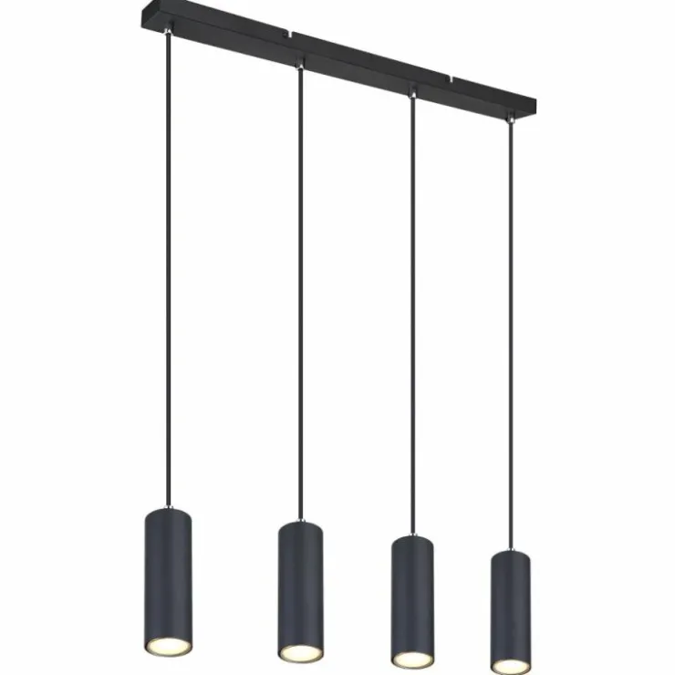 Luminaires Globo Lighting Suspensions|Suspension Globo ROBBY Noir, 4 lumières