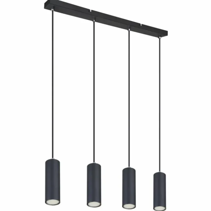 Luminaires Globo Lighting Suspensions|Suspension Globo ROBBY Noir, 4 lumières