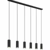 Luminaires Globo Lighting Suspensions|Suspension Globo ROBBY Noir, 6 lumières