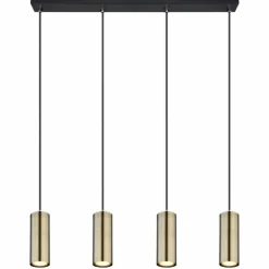 Luminaires Globo Lighting Suspensions|Suspension Globo ROBBY Noir, 4 lumières