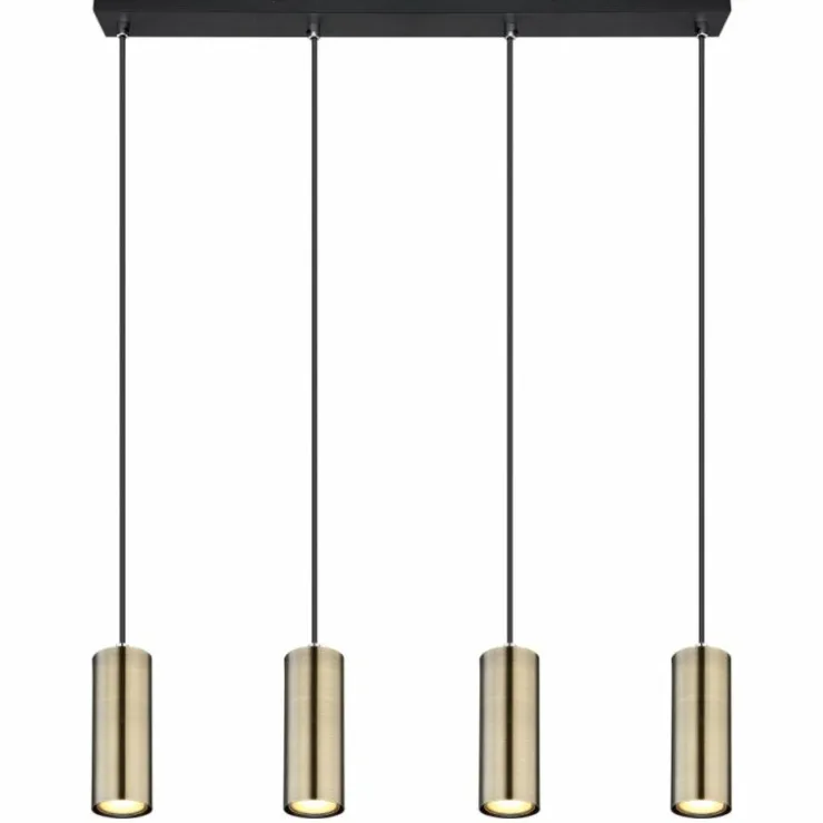 Luminaires Globo Lighting Suspensions|Suspension Globo ROBBY Noir, 4 lumières