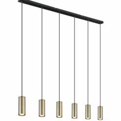 Luminaires Globo Lighting Suspensions|Suspension Globo ROBBY Noir, 6 lumières