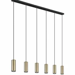 Luminaires Globo Lighting Suspensions|Suspension Globo ROBBY Noir, 6 lumières