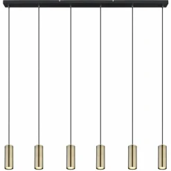 Luminaires Globo Lighting Suspensions|Suspension Globo ROBBY Noir, 6 lumières