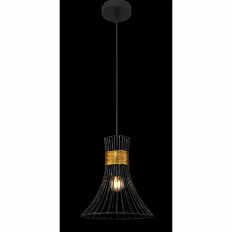 Luminaires Globo Lighting Suspensions|Suspension Globo ROXY Noir, 1 lumière