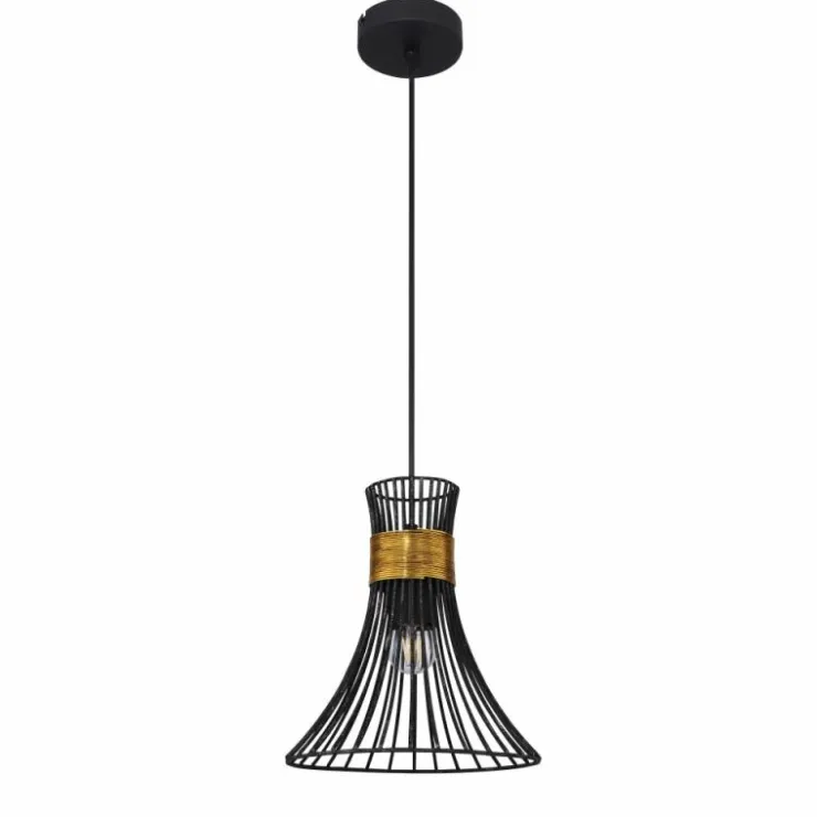 Luminaires Globo Lighting Suspensions|Suspension Globo ROXY Noir, 1 lumière