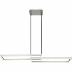 Luminaires Globo Lighting Éclairage Led|Suspension Globo SALMOS LED Aluminium, Gris, Argenté, 2 lumières, Télécommandes, Changeur de couleurs