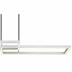 Luminaires Globo Lighting Éclairage Led|Suspension Globo SALMOS LED Aluminium, Gris, Argenté, 2 lumières, Télécommandes, Changeur de couleurs
