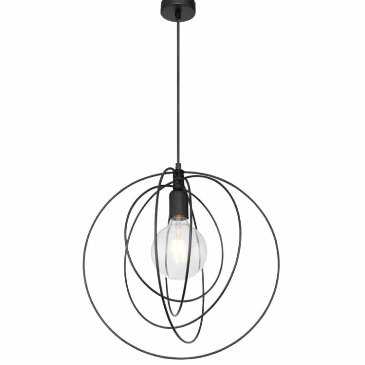 Luminaires Globo Lighting Suspensions|Suspension Globo SARINI Noir, 1 lumière