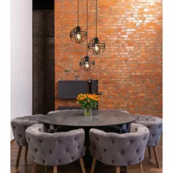 Luminaires Globo Lighting Suspensions|Suspension Globo TAMARA Noir, 3 lumières