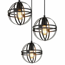 Luminaires Globo Lighting Suspensions|Suspension Globo TAMARA Noir, 3 lumières
