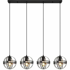 Luminaires Globo Lighting Suspensions|Suspension Globo TAMARA Noir, 4 lumières