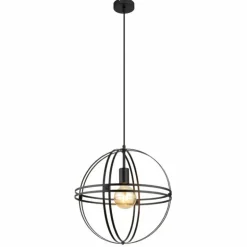 Luminaires Globo Lighting Suspensions|Suspension Globo TAMARA Noir, 1 lumière
